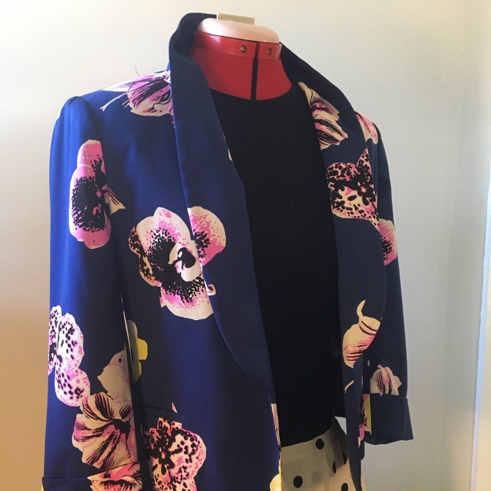 J. Crew bold floral blazer